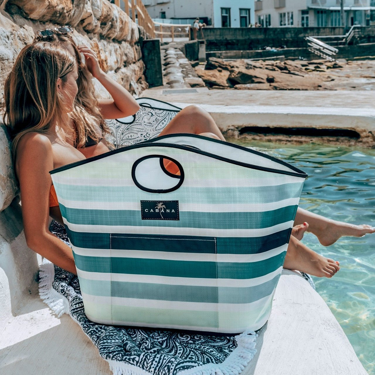 Pool Bag Teal Beach Bag Mesh Beach Bag Beach Bags For Women Large