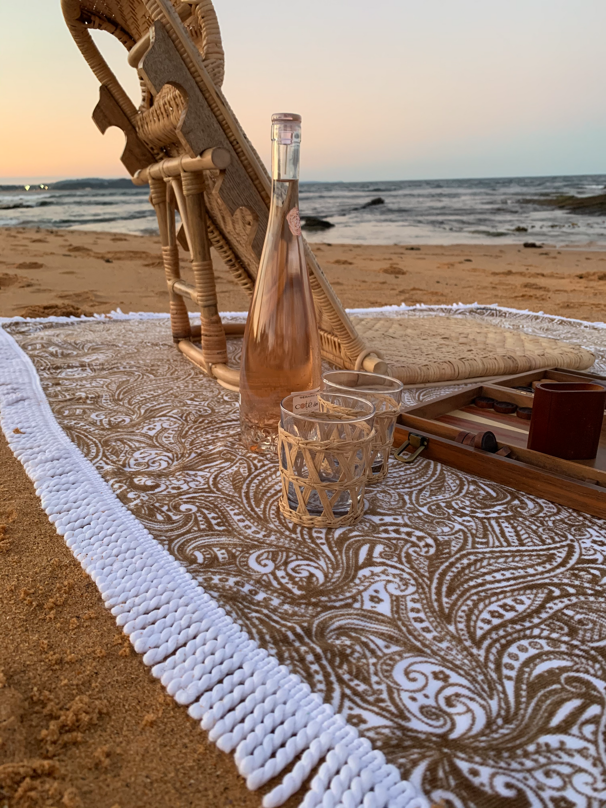 Beach chair and table set hot sale